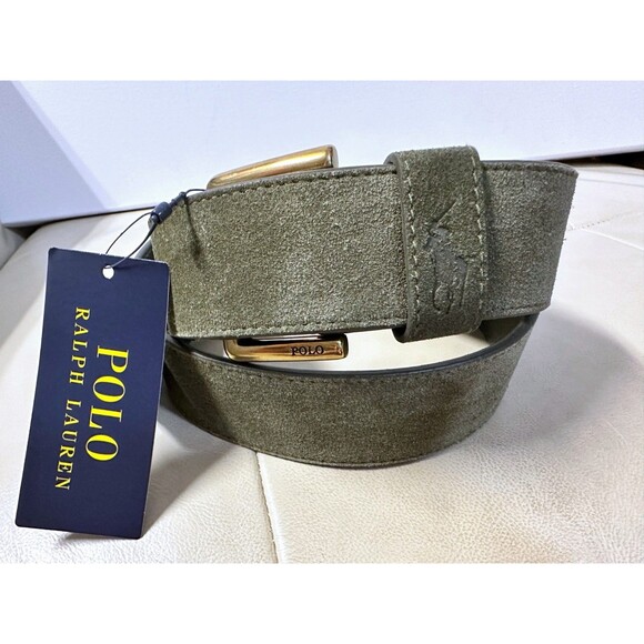 NWT Polo Ralph Lauren MEN'S BELT 36 SIGNATURE PONY SUEDE BELT - Picture 3 of 7